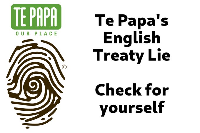 Te Papa's English Treaty Lie